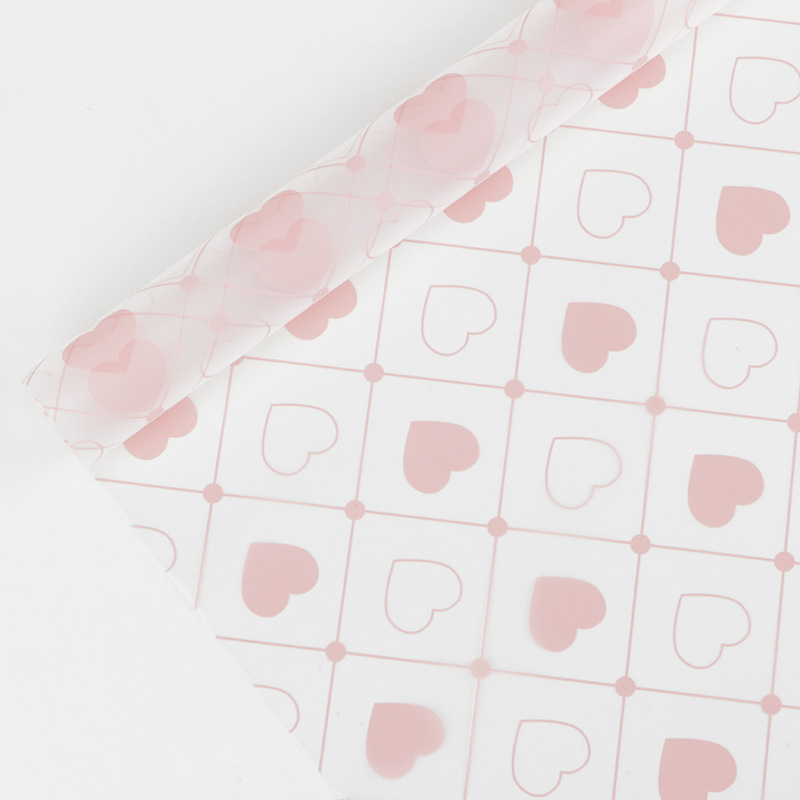 MYHC-60 Monochrome Amor Plaid Pattern Flos Transparens Packaging Film