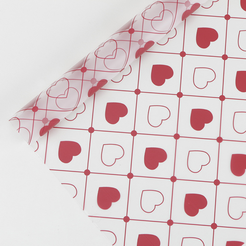 MYHC-60 Monochrome Amor Plaid Pattern Flos Transparens Packaging Film