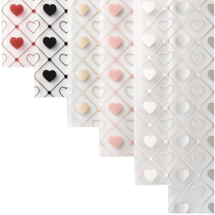 MYHC-60 Monochrome Amor Plaid Pattern Flos Transparens Packaging Film