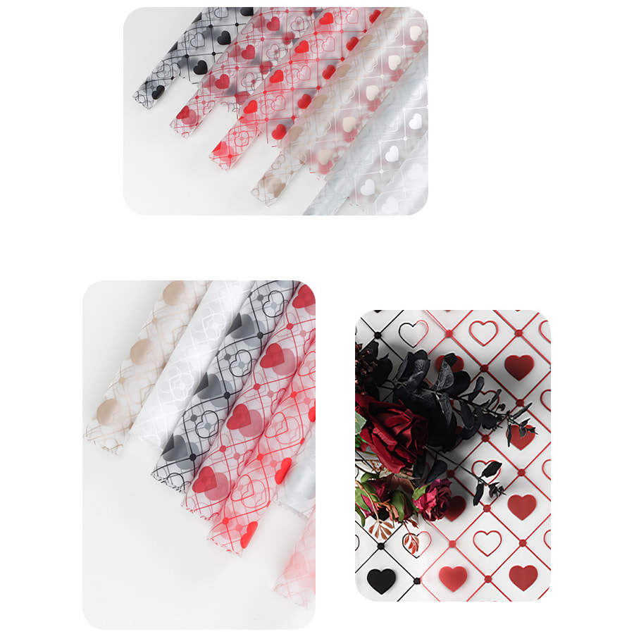 MYHC-60 Monochrome Amor Plaid Pattern Flos Transparens Packaging Film