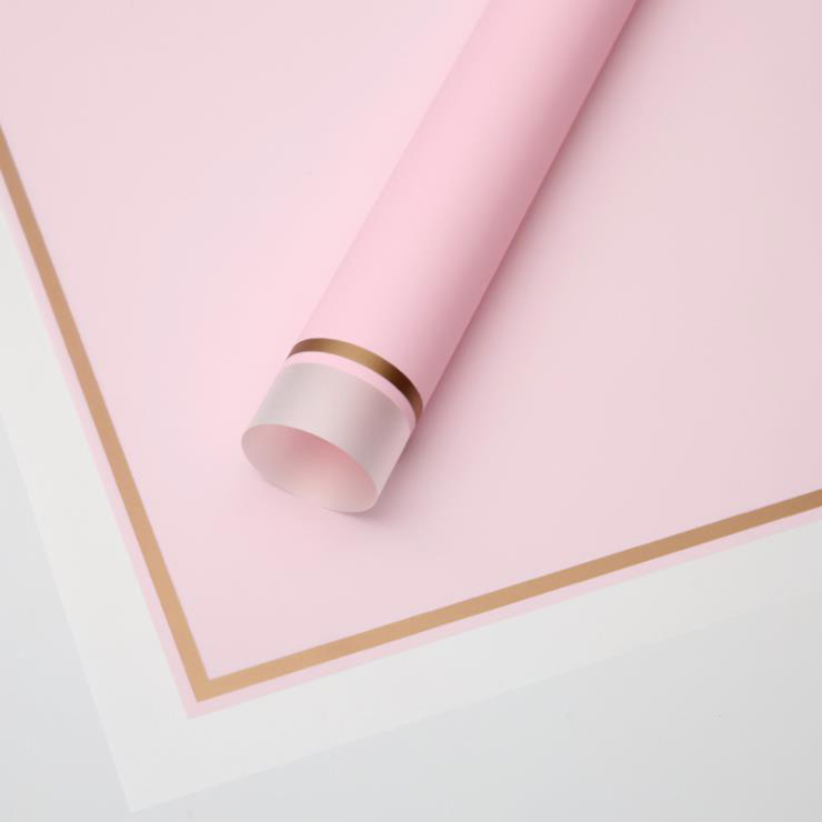 MYHC-LXI White Edge Cum Aurum Edge Matte Film Matte Flower Wrapping Paper