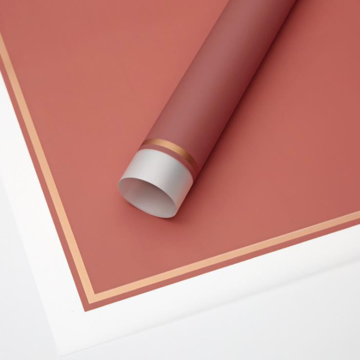 MYHC-LXI White Edge Cum Aurum Edge Matte Film Matte Flower Wrapping Paper