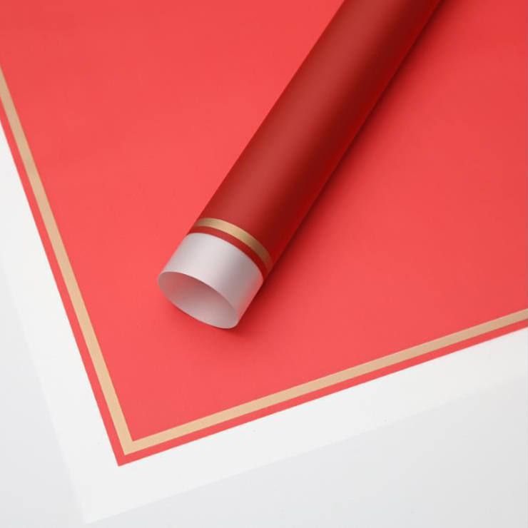 MYHC-LXI White Edge Cum Aurum Edge Matte Film Matte Flower Wrapping Paper
