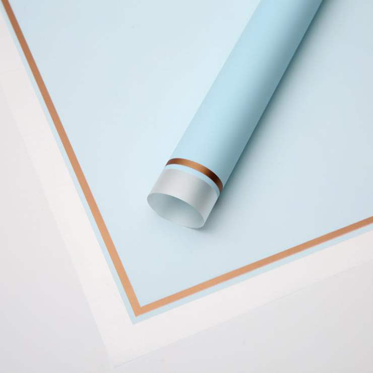 MYHC-LXI White Edge Cum Aurum Edge Matte Film Matte Flower Wrapping Paper