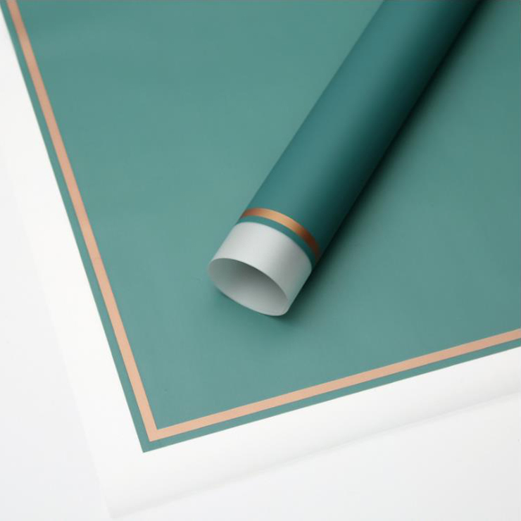 MYHC-LXI White Edge Cum Aurum Edge Matte Film Matte Flower Wrapping Paper