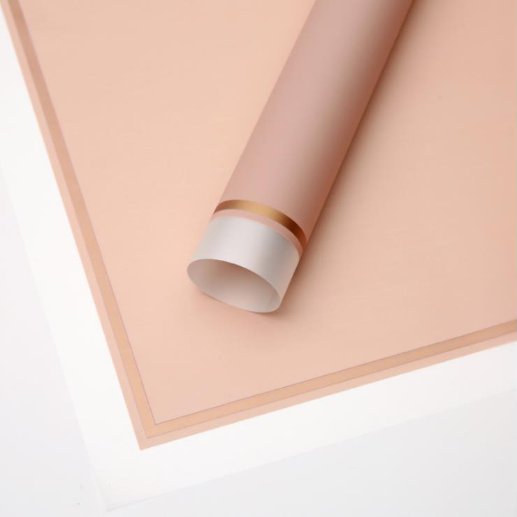 MYHC-LXI White Edge Cum Aurum Edge Matte Film Matte Flower Wrapping Paper