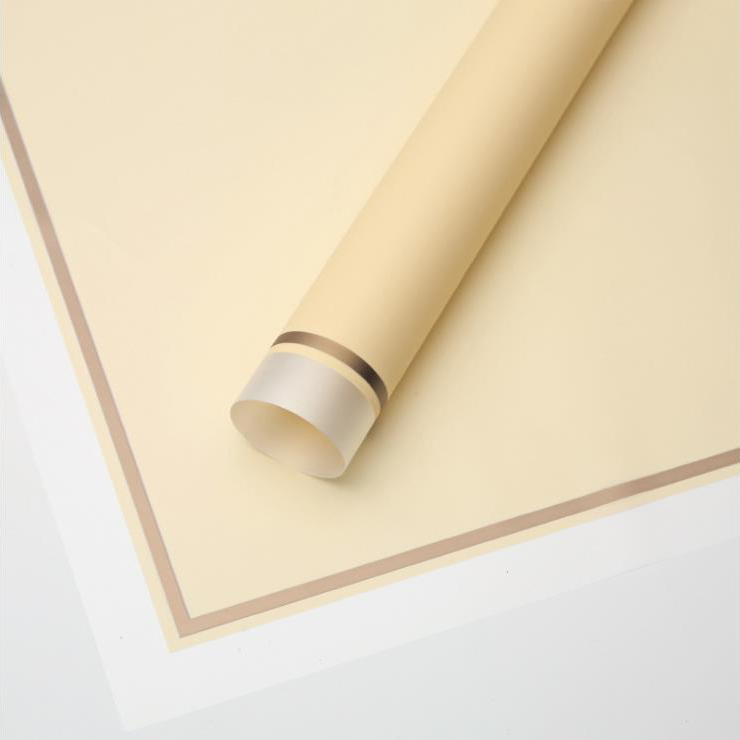 MYHC-LXI White Edge Cum Aurum Edge Matte Film Matte Flower Wrapping Paper