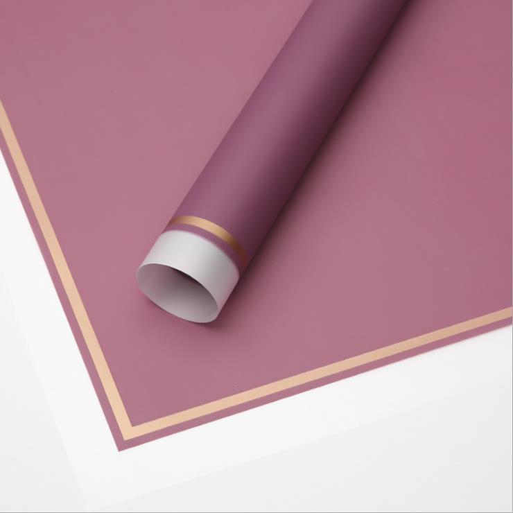 MYHC-LXI White Edge Cum Aurum Edge Matte Film Matte Flower Wrapping Paper