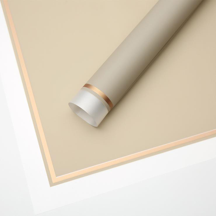 MYHC-LXI White Edge Cum Aurum Edge Matte Film Matte Flower Wrapping Paper