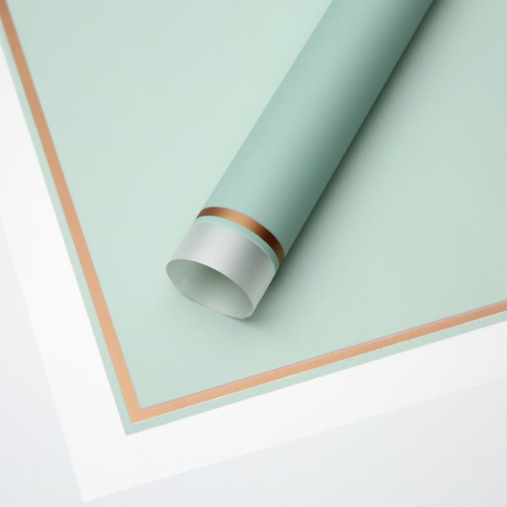 MYHC-LXI White Edge Cum Aurum Edge Matte Film Matte Flower Wrapping Paper