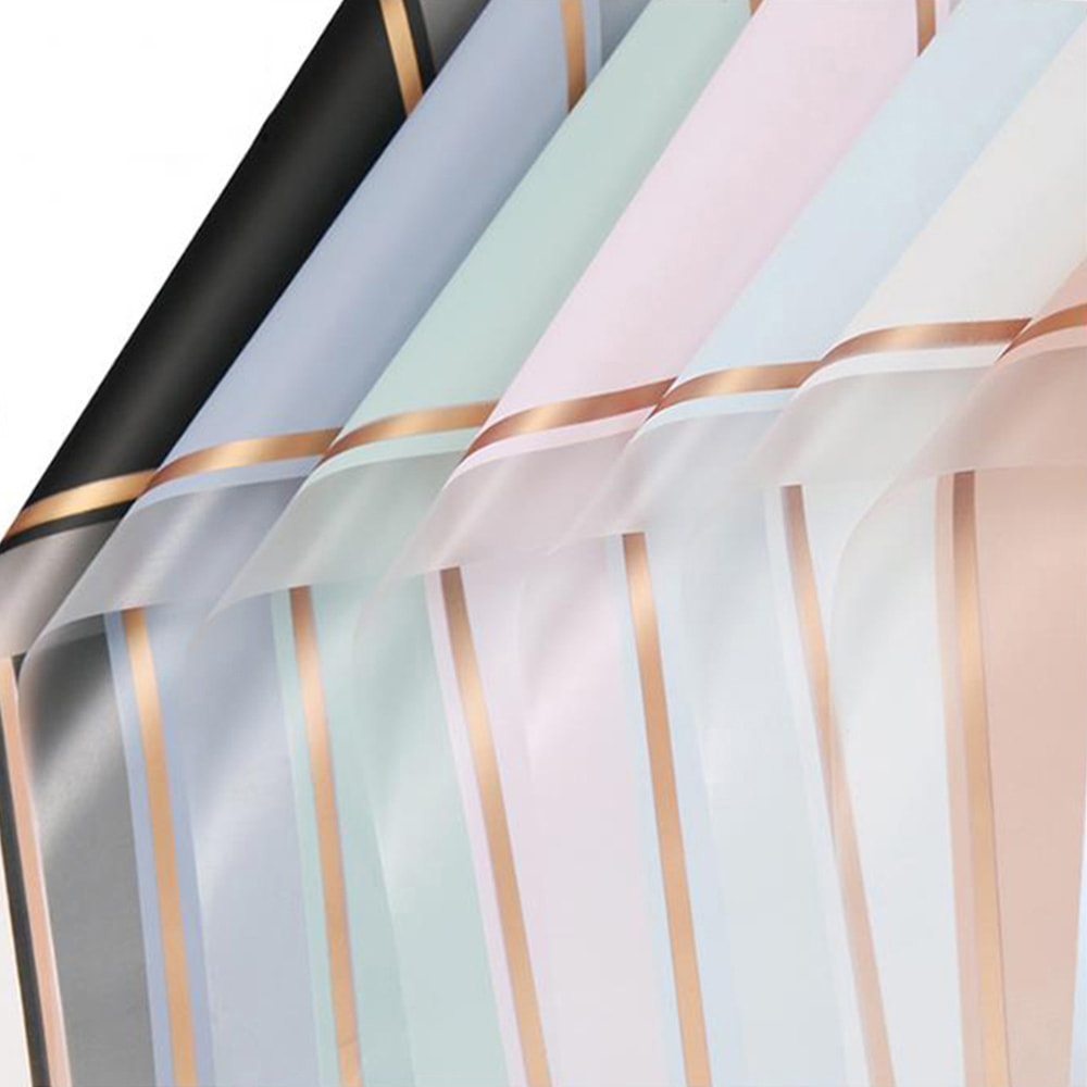 MYHC-LXI White Edge Cum Aurum Edge Matte Film Matte Flower Wrapping Paper