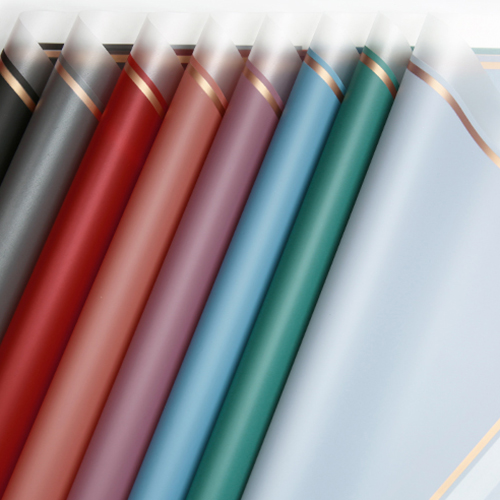 MYHC-LXI White Edge Cum Aurum Edge Matte Film Matte Flower Wrapping Paper