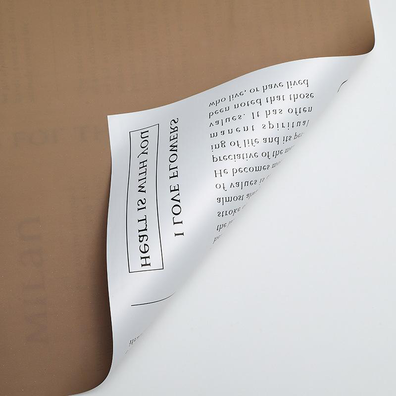 MYHC-64 Single-sided White English Newspaper, Pearlescent film, Cowhide Flower Packaging film