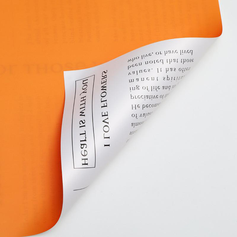 MYHC-64 Single-sided White English Newspaper, Pearlescent film, Cowhide Flower Packaging film