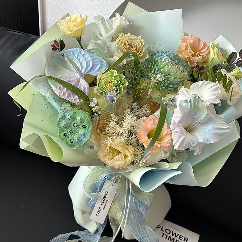 MYHC-66 Macaron Gradient Color IMPERVIUS Flower Wrapping Paper