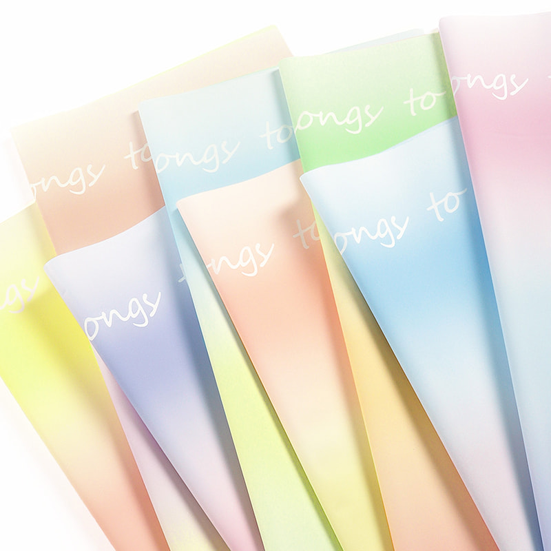 MYHC-66 Macaron Gradient Color IMPERVIUS Flower Wrapping Paper