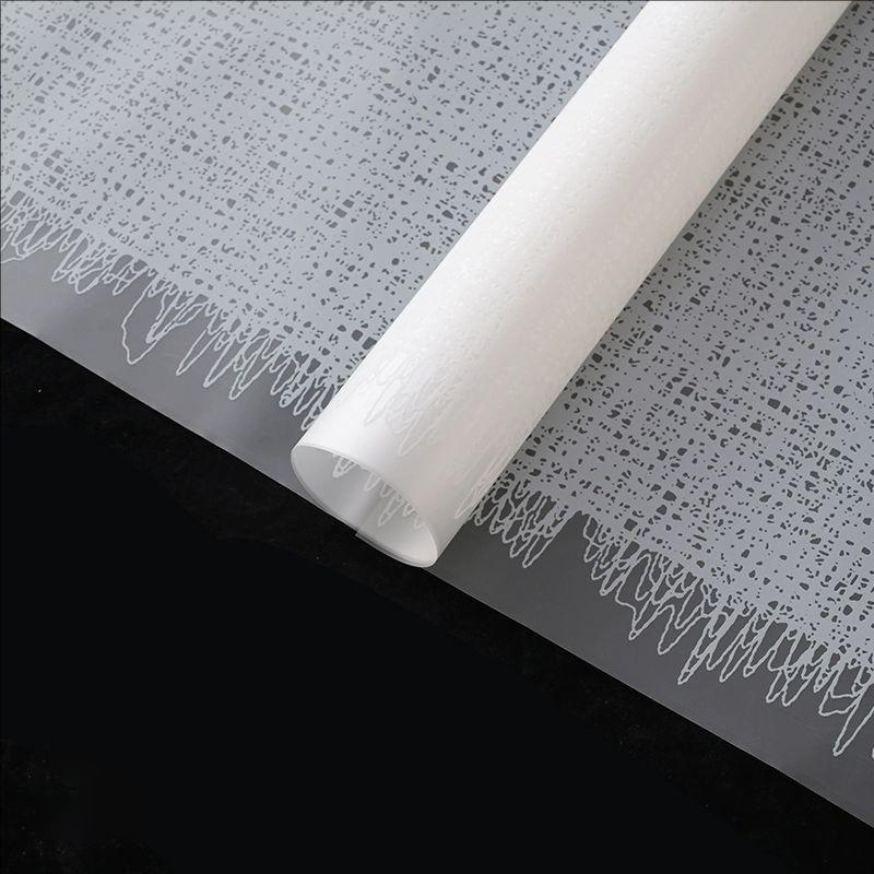 MYHC-67 Transparent Bottom Monochrome Texta Fabric Pattern Flos Plastic Packaging Film