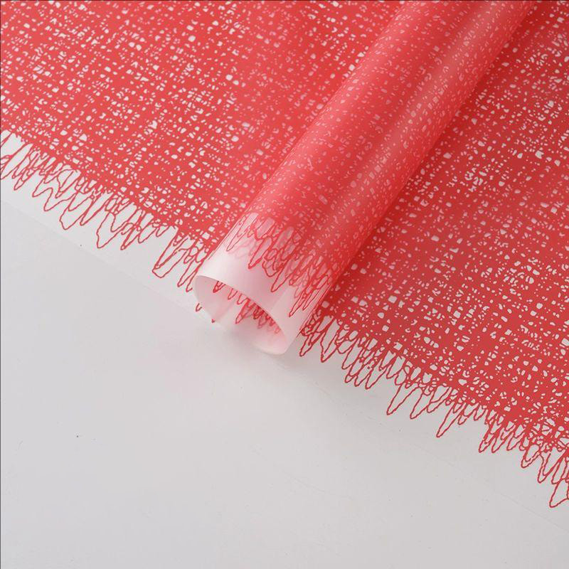 MYHC-67 Transparent Bottom Monochrome Texta Fabric Pattern Flos Plastic Packaging Film
