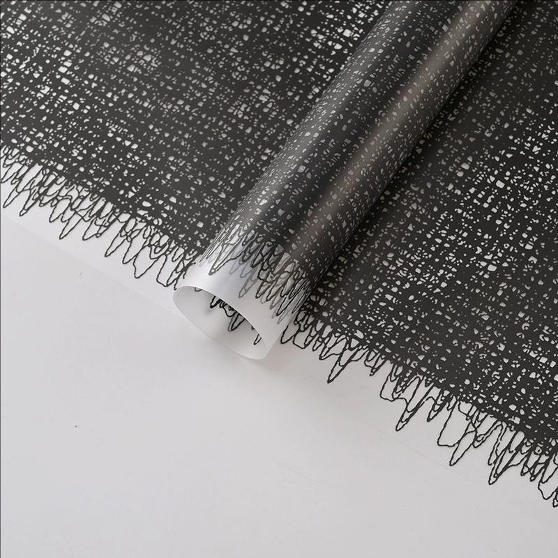 MYHC-67 Transparent Bottom Monochrome Texta Fabric Pattern Flos Plastic Packaging Film