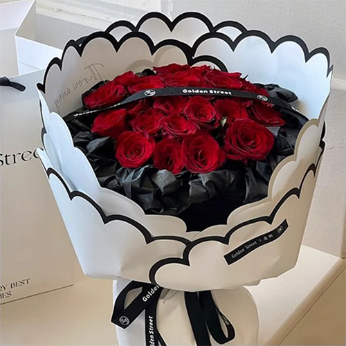MYHC-71 Monochrome Petal-Shaped Cotton Flos charta involuti