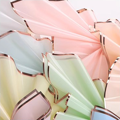 MYHC-72 Solidus Color Aurum Edge Aqua lux Film Transparent Flos Packaging Film