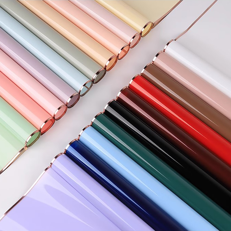 MYHC-72 Solidus Color Aurum Edge Aqua lux Film Transparent Flos Packaging Film