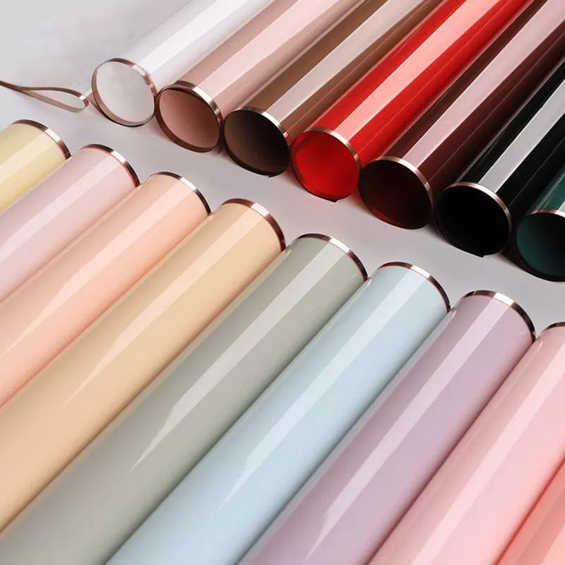 MYHC-72 Solidus Color Aurum Edge Aqua lux Film Transparent Flos Packaging Film