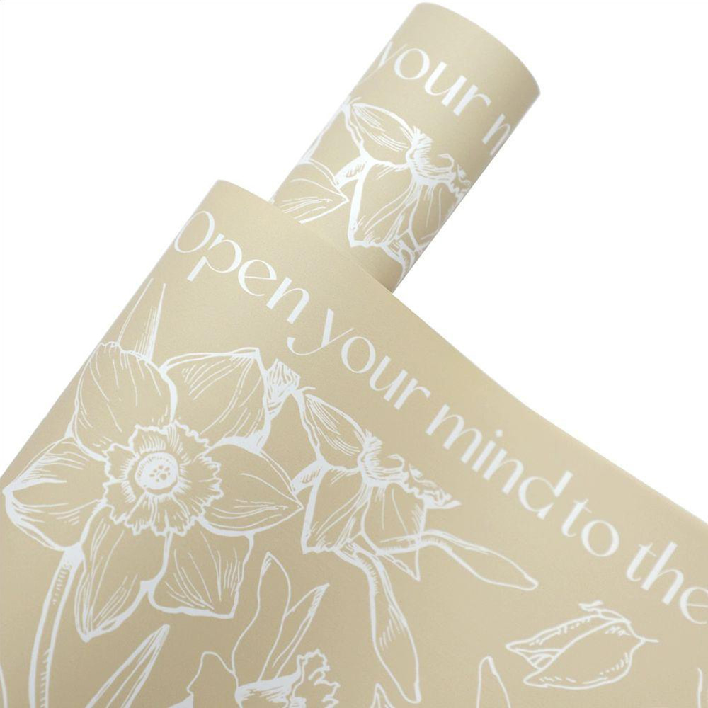 MyHC-77 Daffodils Lineas Bopp Pearlescent Film Flower Wrapping Paper