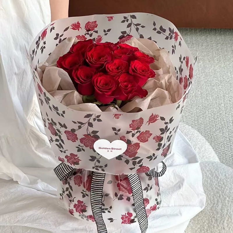 MYHC-79 Rose Print, Two-color, Transparent Flos Packaging Film