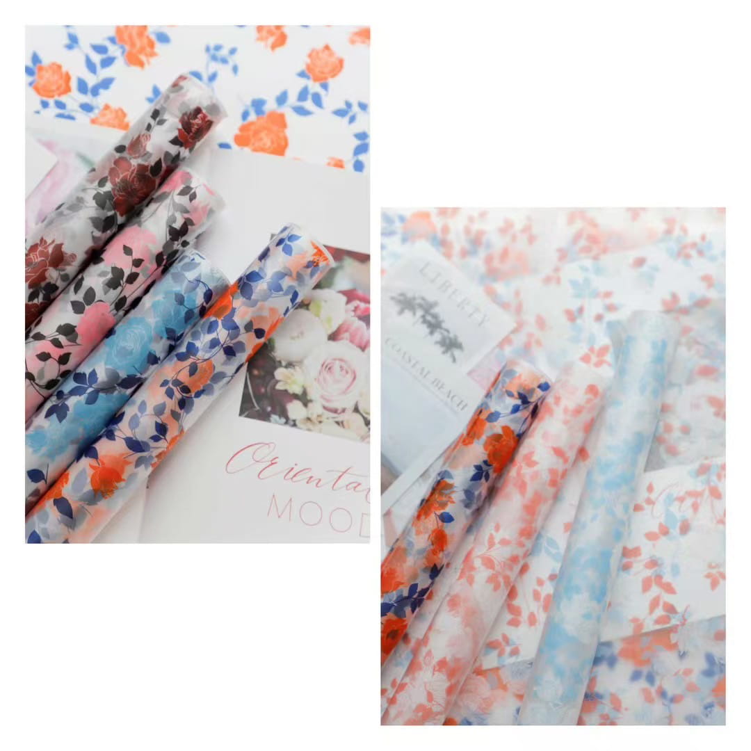 MYHC-79 Rose Print, Two-color, Transparent Flos Packaging Film