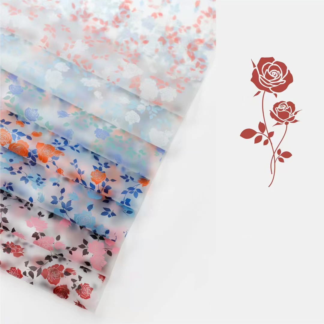 MYHC-79 Rose Print, Two-color, Transparent Flos Packaging Film