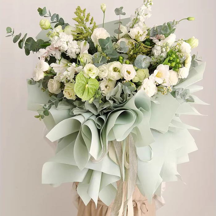 Matte solidum color translucens flos charta involvens
