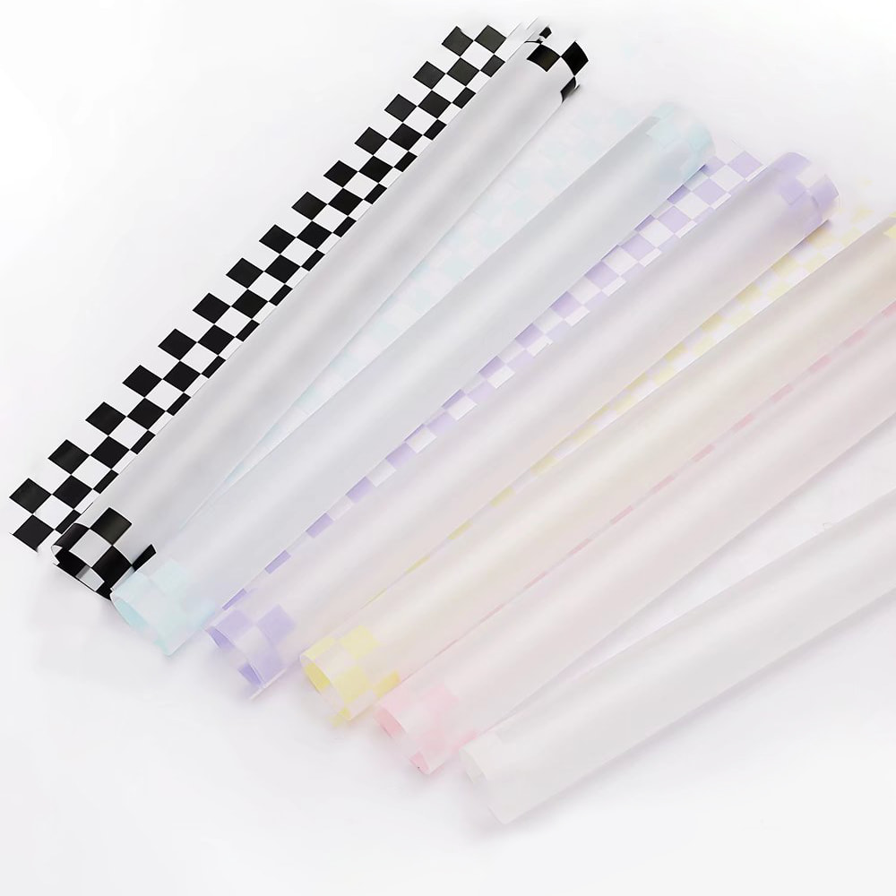 Multi-coloris Plaid Bouquet Wrapping Paper