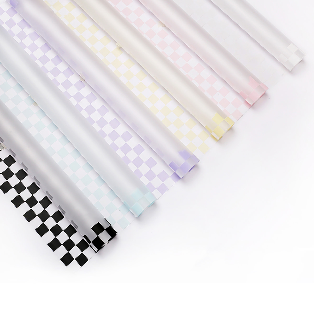 Multi-coloris Plaid Bouquet Wrapping Paper