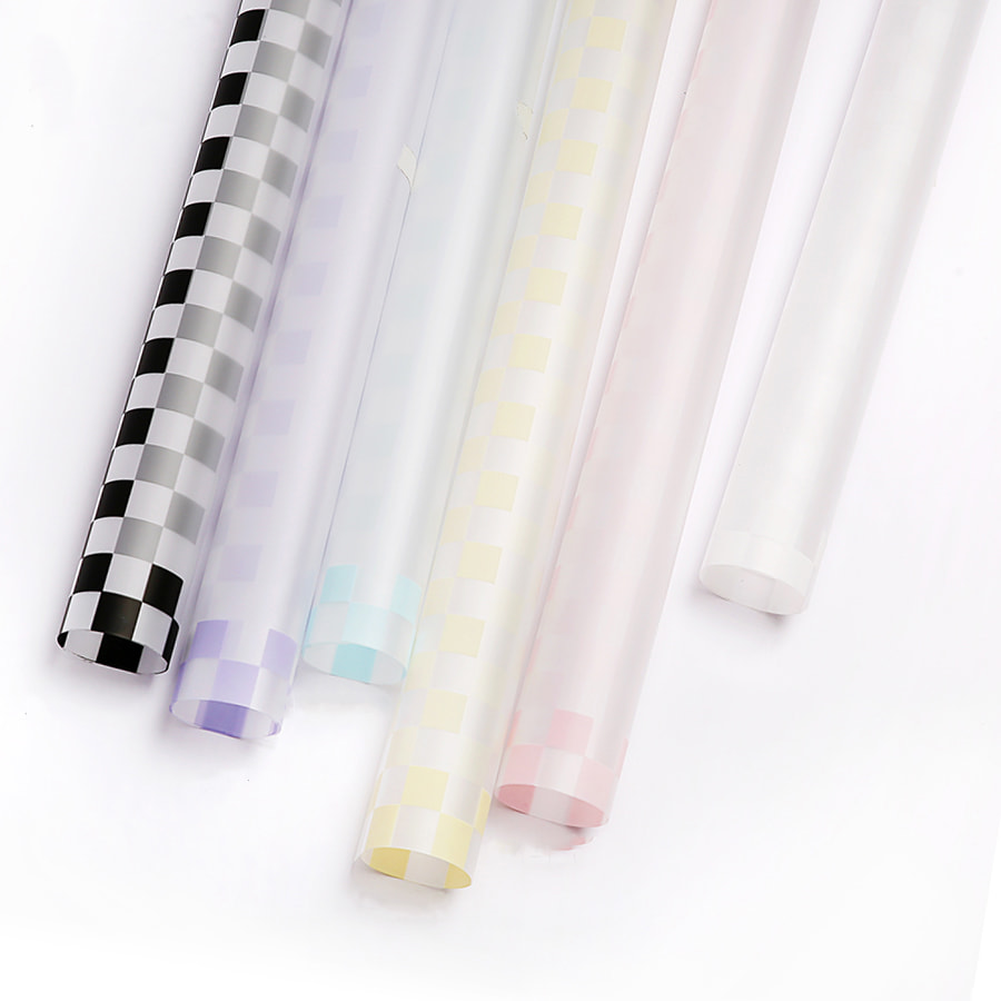 Multi-coloris Plaid Bouquet Wrapping Paper