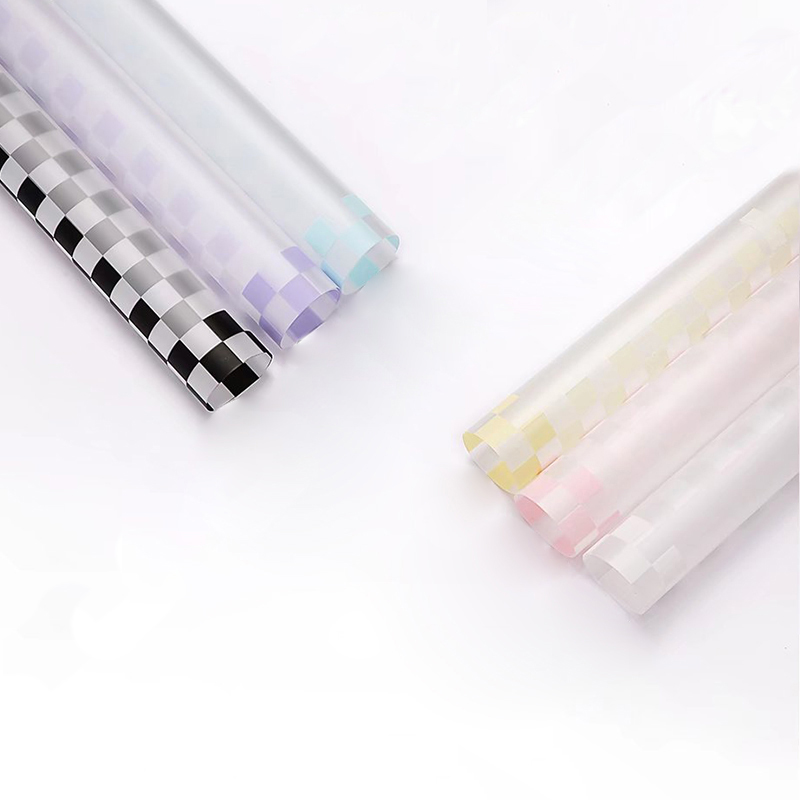 Multi-coloris Plaid Bouquet Wrapping Paper