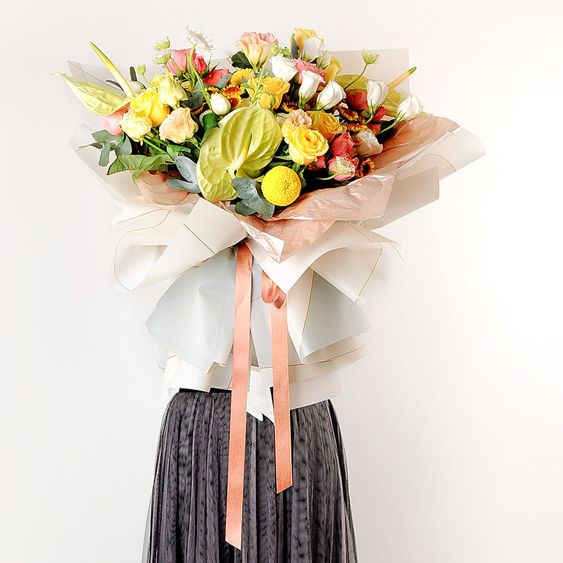 IMPERVIUS Bouquet Flower Wrapping Nossa Paper with Line