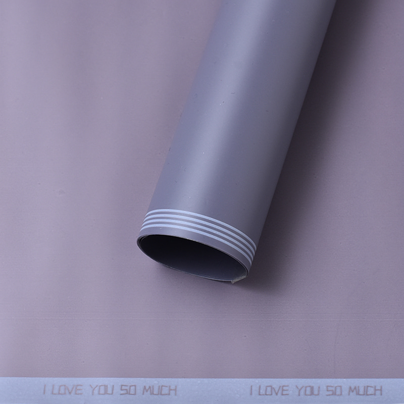 Plastic Waterproof Embossing Matt Lamination Flower Wrapping Paper