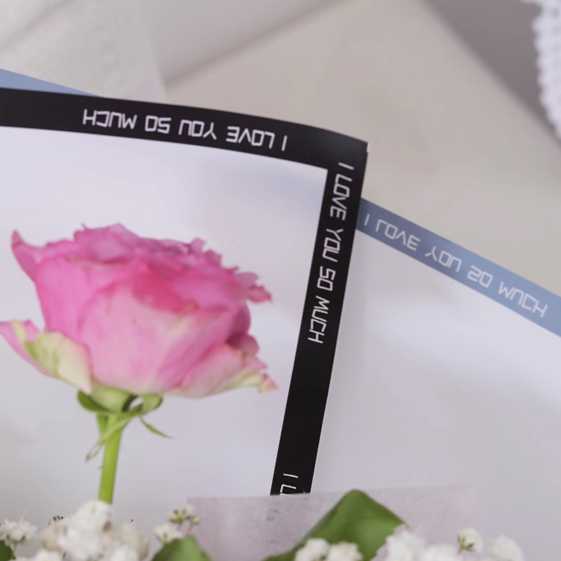 Plastic Waterproof Embossing Matt Lamination Flower Wrapping Paper