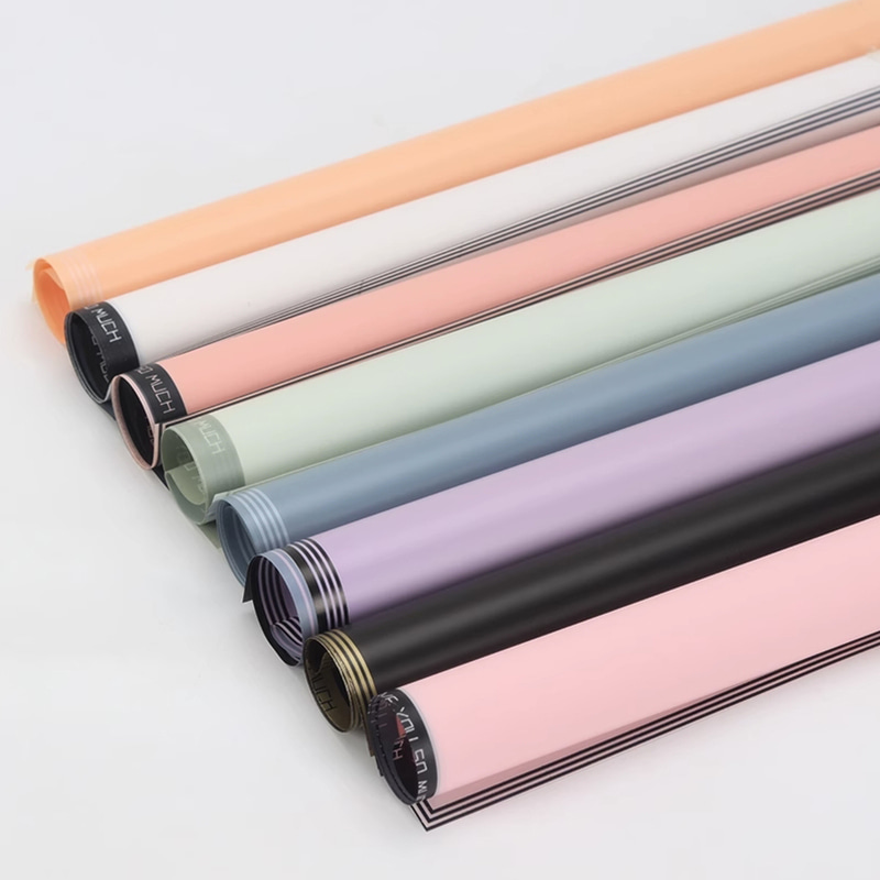 Plastic Waterproof Embossing Matt Lamination Flower Wrapping Paper