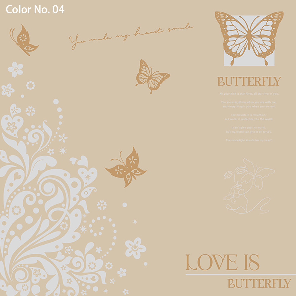 IMPERVIUS Bouquet Packaging Nossa Paper with Single-Sided Coating Hollowed Out Butterfly Print Design