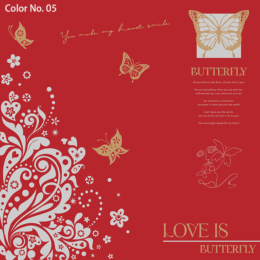 IMPERVIUS Bouquet Packaging Nossa Paper with Single-Sided Coating Hollowed Out Butterfly Print Design