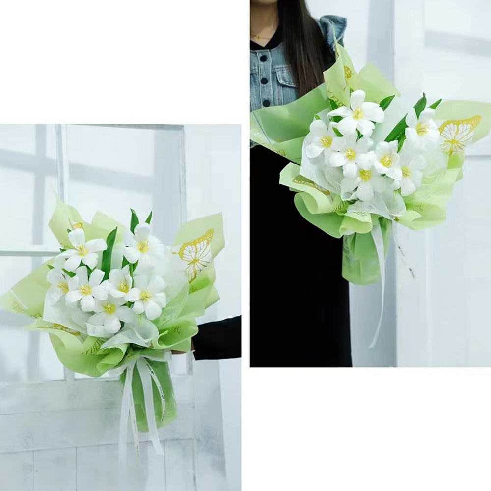 IMPERVIUS Bouquet Packaging Nossa Paper with Single-Sided Coating Hollowed Out Butterfly Print Design