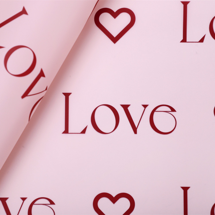 Love Letters Print Design Flower Wrapping Nossa Paper with Waterproof Coating LAETUS