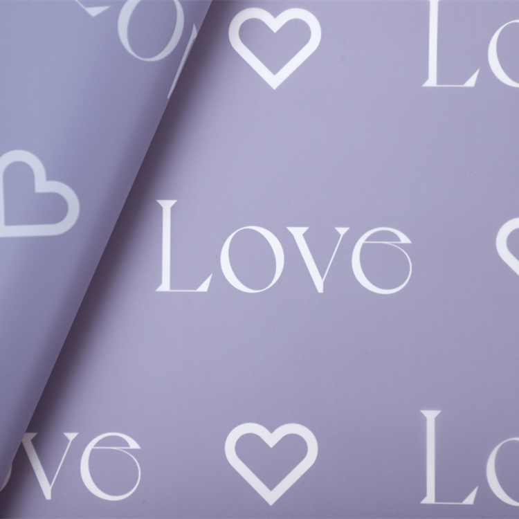 Love Letters Print Design Flower Wrapping Nossa Paper with Waterproof Coating LAETUS