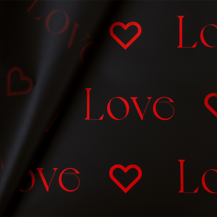 Love Letters Print Design Flower Wrapping Nossa Paper with Waterproof Coating LAETUS