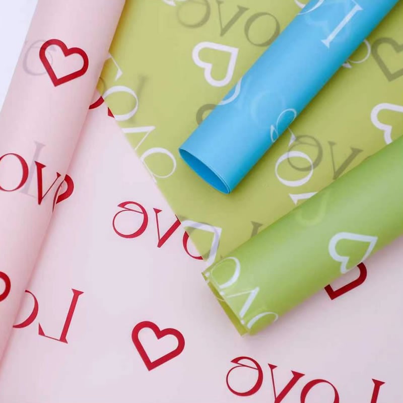 Love Letters Print Design Flower Wrapping Nossa Paper with Waterproof Coating LAETUS