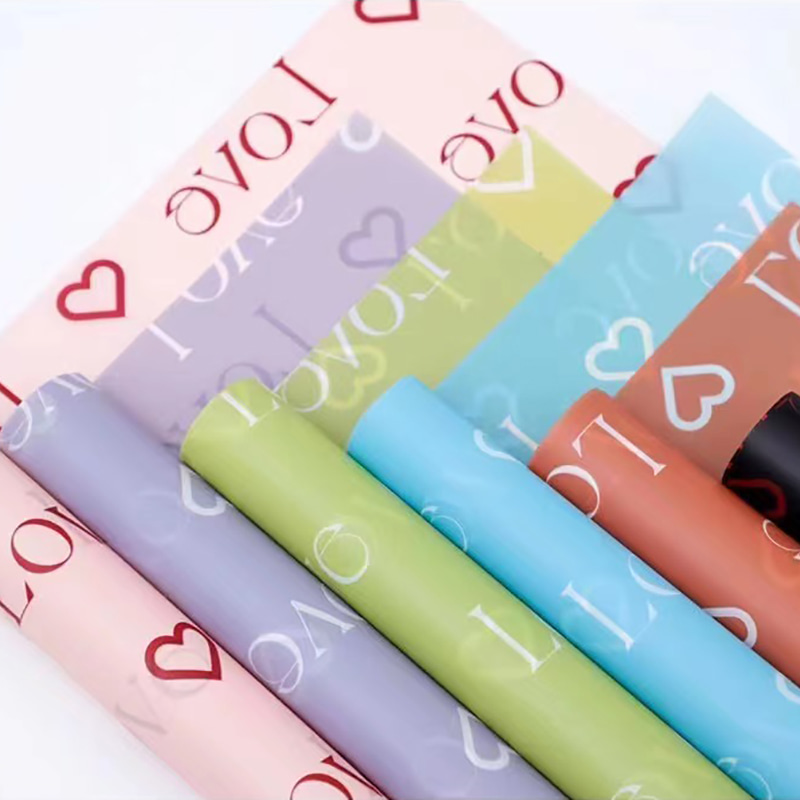 Love Letters Print Design Flower Wrapping Nossa Paper with Waterproof Coating LAETUS