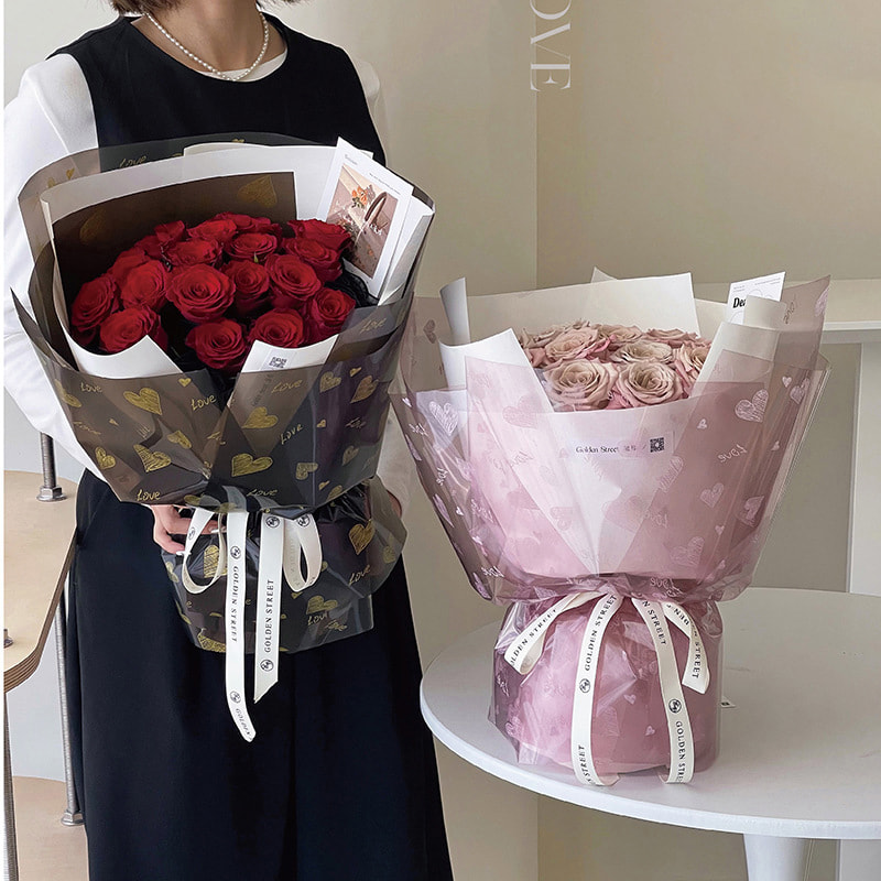 Amor Print Design Floral Packaging Paper IMPERVIUS Crassi Single latus Coated