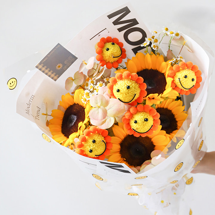 OPP Cellophane Smiling Flower Wrapping Paper
